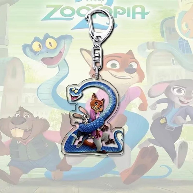 Flat Zootopia-themed Judy Nick Wilde Fox acrylic backpack keychain couple gift pendant